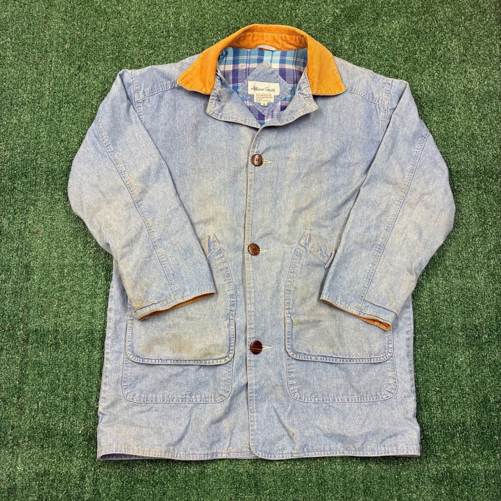 Vintage Allison Smith Light Wash Denim Chore Jacket Barn Coat